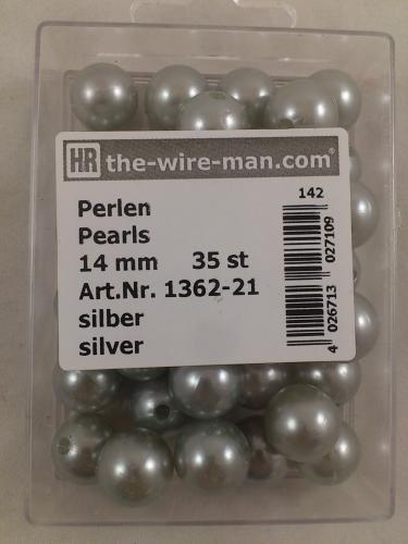 Perles d'argent 14 mm. 35 p.